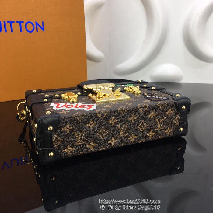 路易威登LV 頂級原單 風格活潑 新款Petite Malle手袋 Monogram帆布 印花貼飾 小旅行箱 M43992  YDH2409